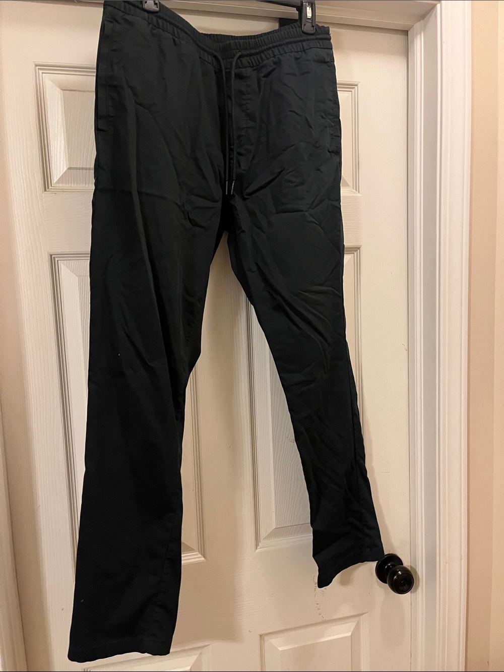 Men's Black Stretch Drawstring Pants
